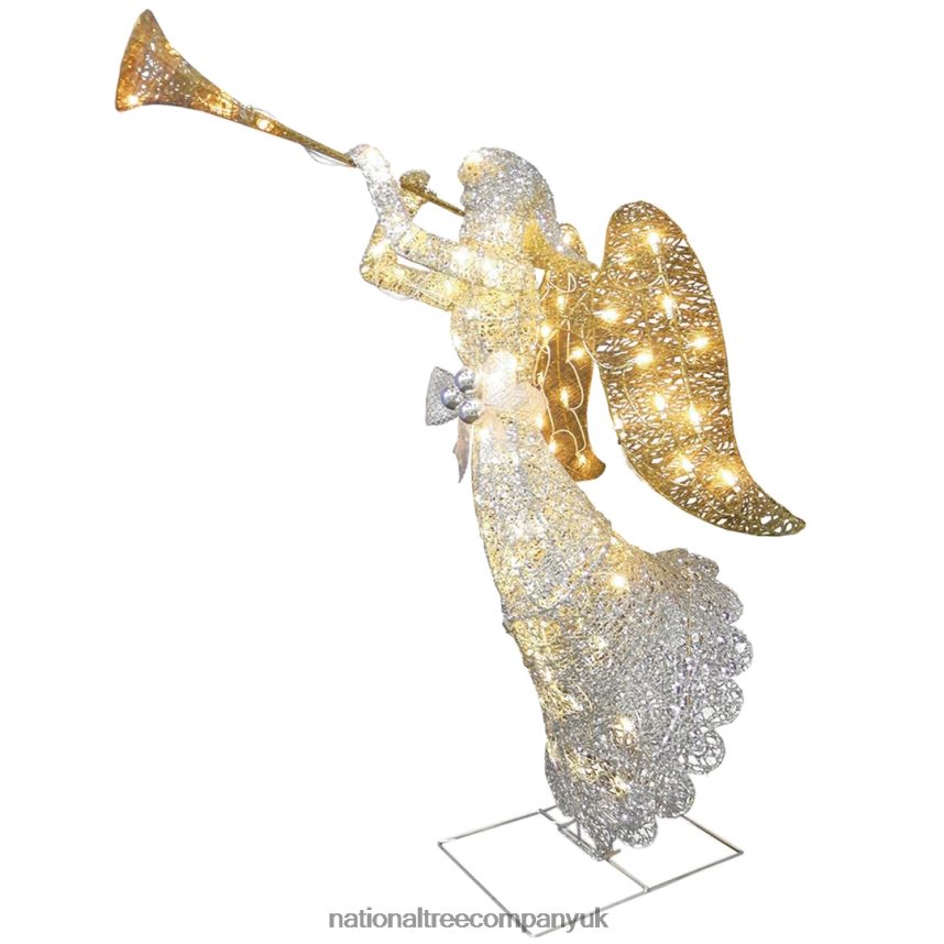 decoration | National Tree Company 48\ Silver Angel Decor with White LED Lights F2L4F668